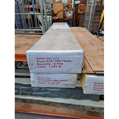 761 - Four boxes containing a large collection of sealed Floors Direct laminated flooring - approx. 122.5c... 