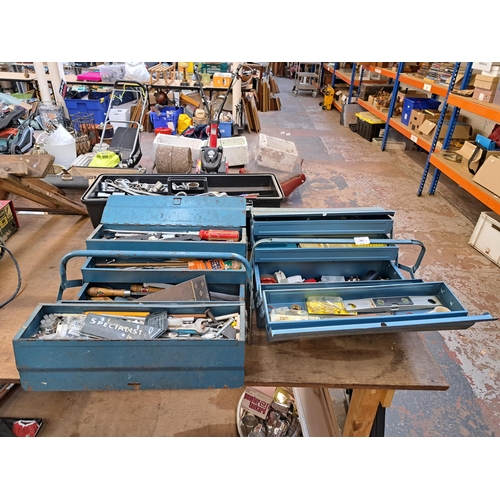 767 - Three tool boxes containing a large collection of tools