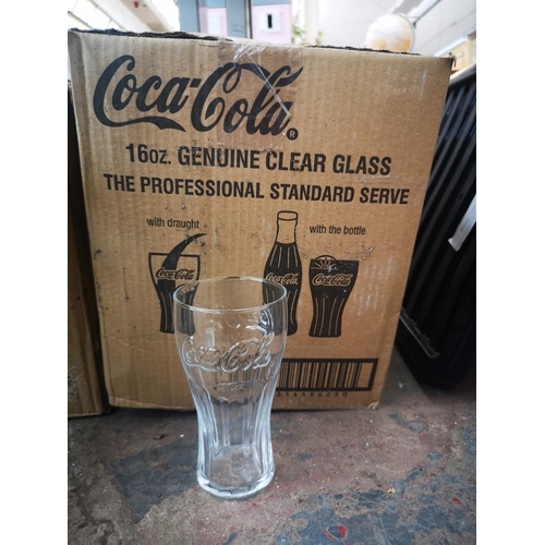 856 - Two boxed sets of Coco-Cola advertising 16oz glasses