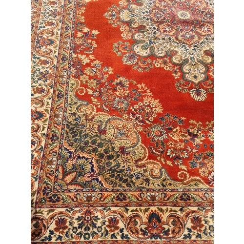 112 - A Keshan Super floral pattern rug - approx. 360cm x 275cm