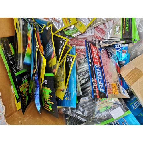 740 - A large collection of soft plastic fishing lures