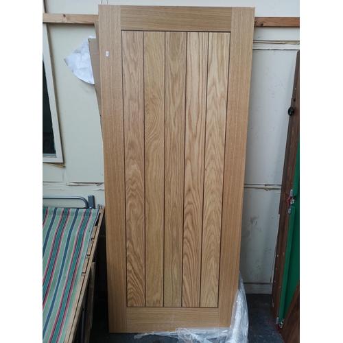 750 - Four fire doors to include Howdens four panel glazed oak etc.