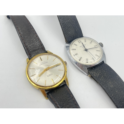 2296 - Two vintage mechanical men's wristwatches, one Sekonda and one Swiss Emperor