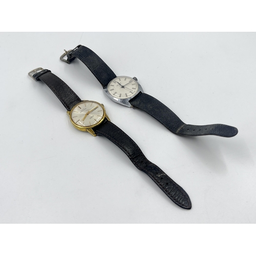 2296 - Two vintage mechanical men's wristwatches, one Sekonda and one Swiss Emperor