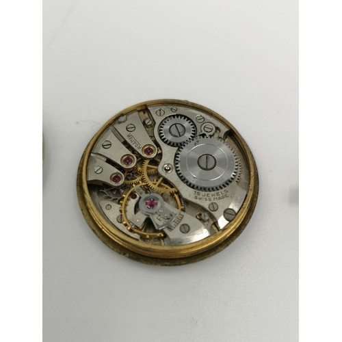 2299 - Three early/mid 20th century Swiss made mechanical wristwatch movements and dials, two Roamer and on... 