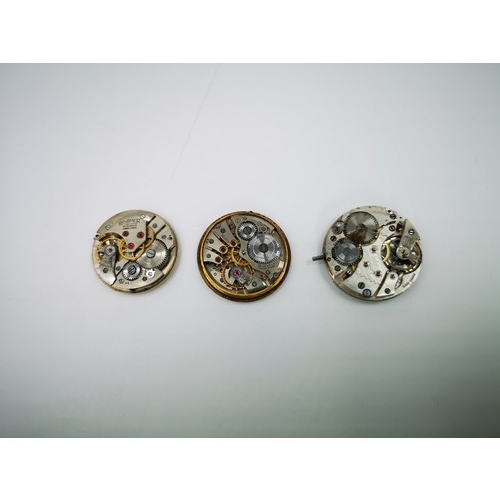 2299 - Three early/mid 20th century Swiss made mechanical wristwatch movements and dials, two Roamer and on... 