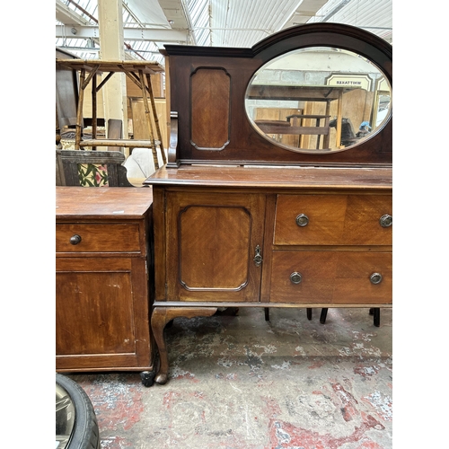 53 - An early 20th century mahogany mirror back sideboard