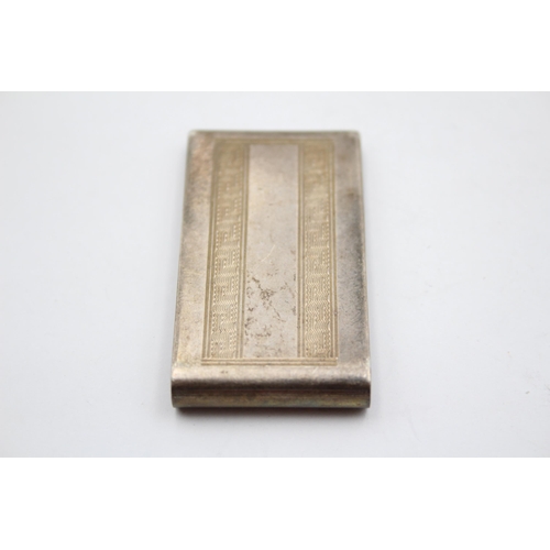 2261 - A William Manton hallmarked Birmingham silver money clip, dated 1982 - approx. gross weight 21g