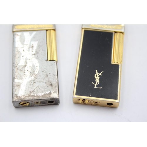 2271 - Two vintage Yves Saint Laurent cigarette lighters