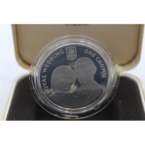 2284 - A boxed 1981 Royal Wedding silver proof coin and medal - approx. gross weight 59g