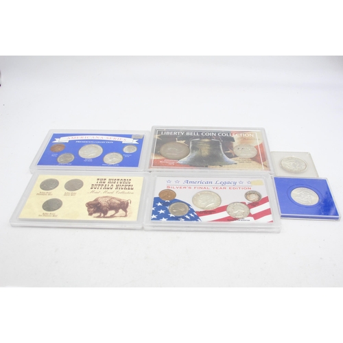 2285 - Six boxed American coin sets to include American Legacy Silver's Final Year Edition, Americana serie... 