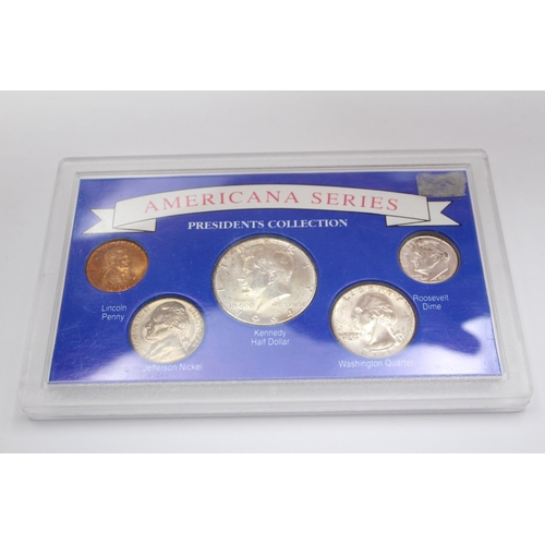 2285 - Six boxed American coin sets to include American Legacy Silver's Final Year Edition, Americana serie... 