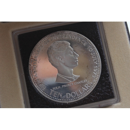 2287 - A boxed 1978 Bahamas Independence .500 silver proof $10 coin - approx. gross weight 45g