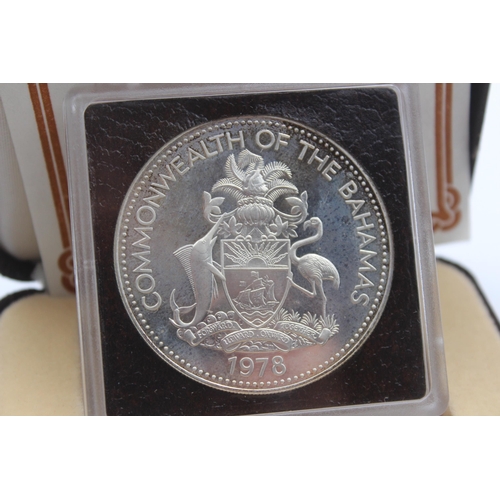 2287 - A boxed 1978 Bahamas Independence .500 silver proof $10 coin - approx. gross weight 45g