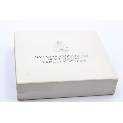 2287 - A boxed 1978 Bahamas Independence .500 silver proof $10 coin - approx. gross weight 45g