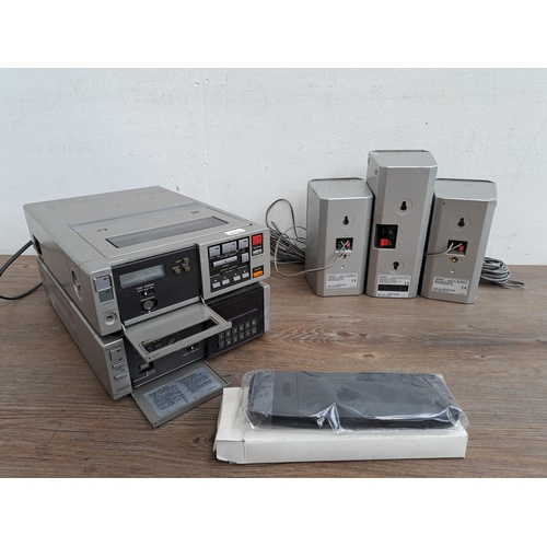 651 - Three items, one two piece Sony F1UB portable Betamax machine comprising SL video cassette recorder ... 