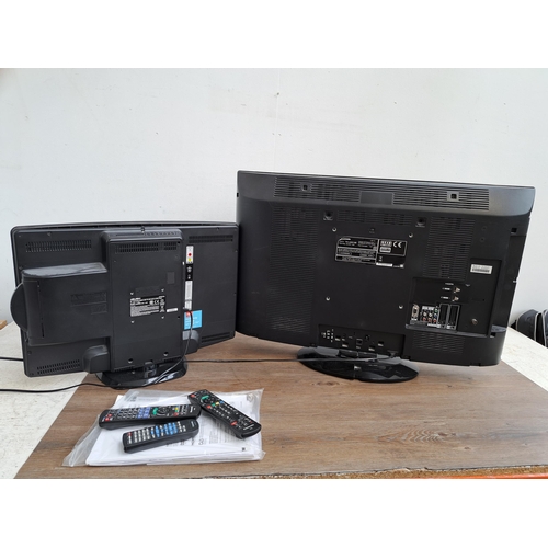 652 - Two LCD TVs, one Panasonic TX-L32X15B 32