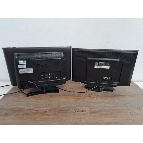 660 - Two LCD TVs, one LG 22LH2000 22