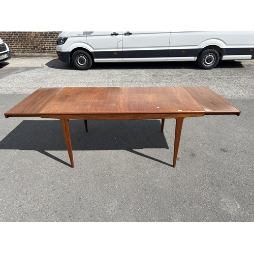 185 - A Younger teak rectangular extending dining table - approx. 73cm high x 93cm wide x 242cm long when ... 