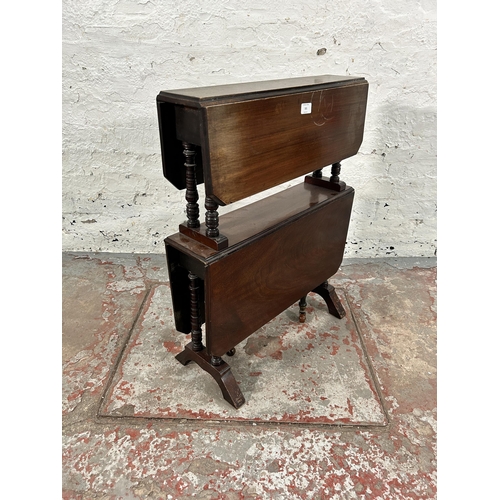 101 - A late 19th century mahogany double Sutherland table