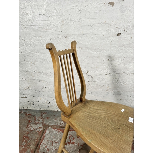 111 - A rustic elm spindle back occasional chair - approx. 75cm high