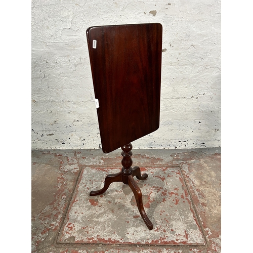 158 - A 19th century mahogany tilt top occasional table on barley twist tripod pedestal support - approx. ... 