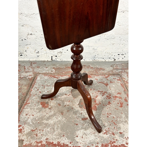 158 - A 19th century mahogany tilt top occasional table on barley twist tripod pedestal support - approx. ... 