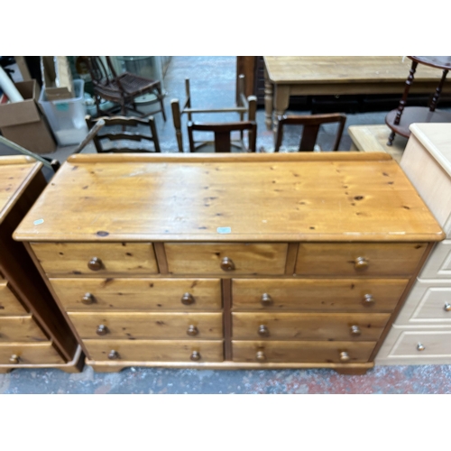 175 - A Lovelace pine chest of drawers - approx. 82cm high x 133cm wide x 47cm deep