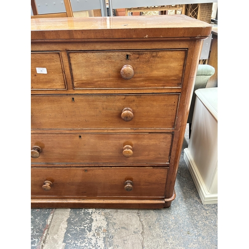 24 - A Victorian mahogany chest of drawers - approx. 105cm high x 104cm wide x 48cm deep