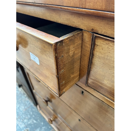 24 - A Victorian mahogany chest of drawers - approx. 105cm high x 104cm wide x 48cm deep