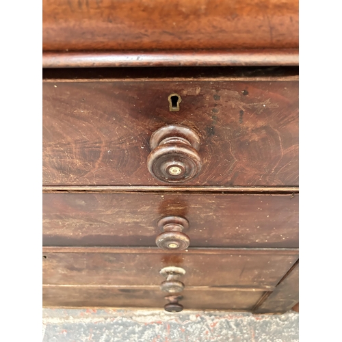 25 - A Victorian mahogany chest of drawers - approx. 104cm high x 126cm wide x 54cm deep