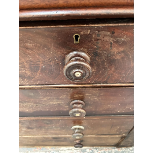 25 - A Victorian mahogany chest of drawers - approx. 104cm high x 126cm wide x 54cm deep