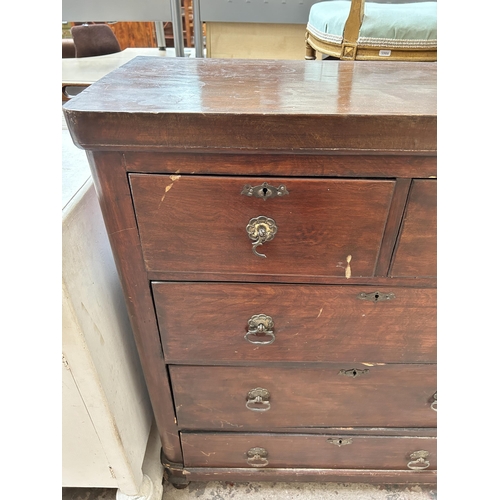 28 - A Victorian mahogany chest of drawers - approx. 107cm high x 92cm wide x 41cm deep