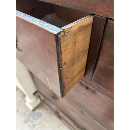 28 - A Victorian mahogany chest of drawers - approx. 107cm high x 92cm wide x 41cm deep