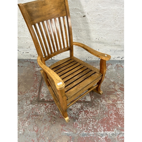 32A - A modern beech rocking chair