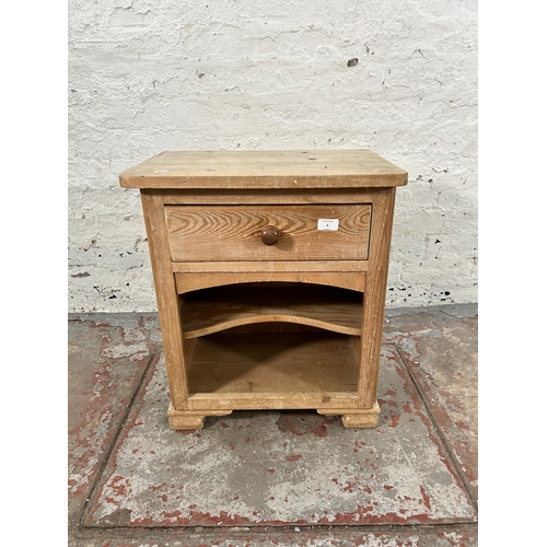 6 - A Victorian style pine bedside cabinet