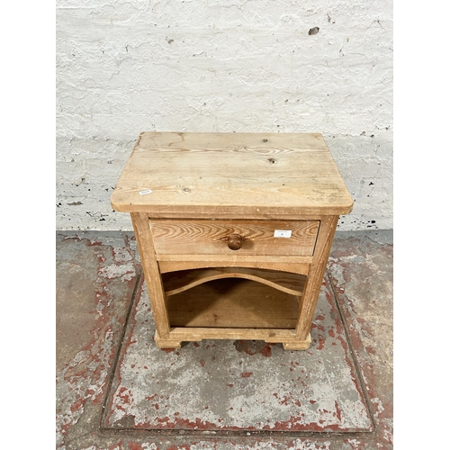 6 - A Victorian style pine bedside cabinet