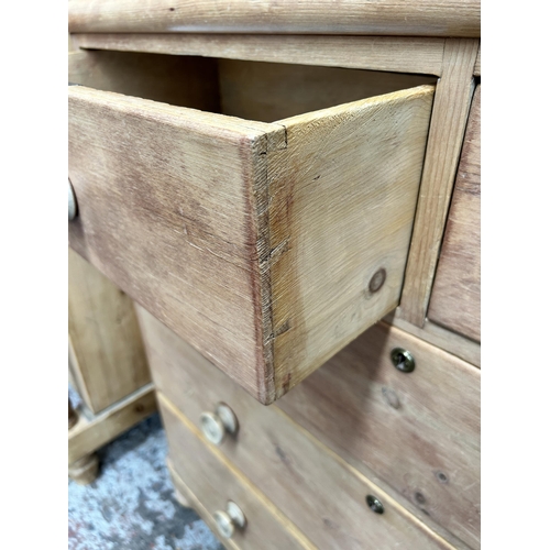 7 - A Victorian pine chest of drawers - approx. 120cm high x 120cm wide x 45cm deep