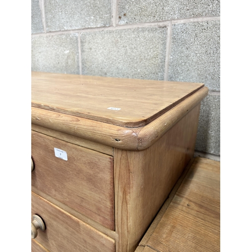 7 - A Victorian pine chest of drawers - approx. 120cm high x 120cm wide x 45cm deep