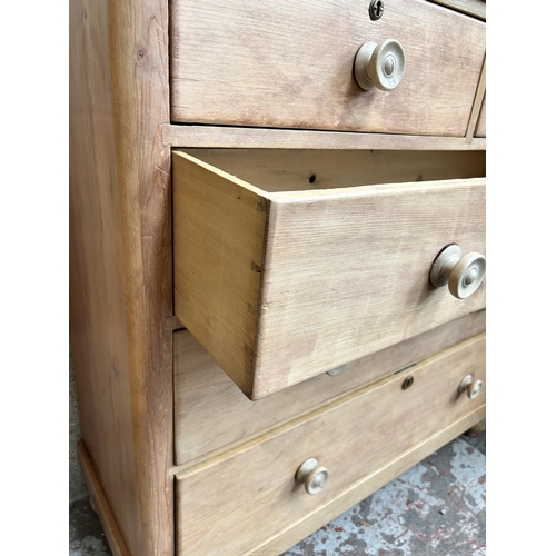 7 - A Victorian pine chest of drawers - approx. 120cm high x 120cm wide x 45cm deep