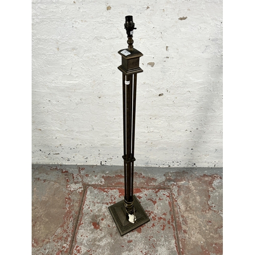 96 - A modern verdigris effect standard lamp - approx. 135cm high