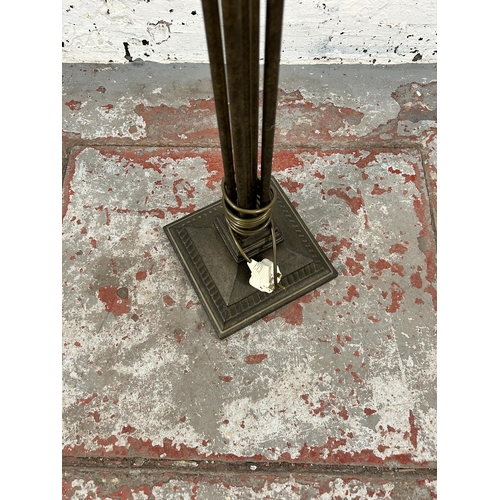 96 - A modern verdigris effect standard lamp - approx. 135cm high