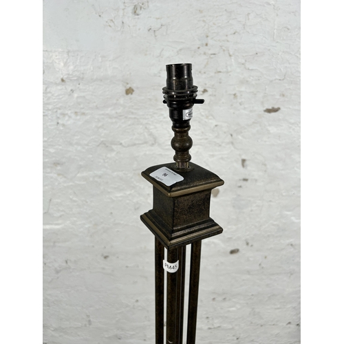 96 - A modern verdigris effect standard lamp - approx. 135cm high