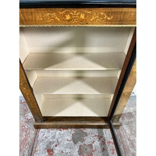 27 - A Victorian inlaid walnut and ormolu mounted pier cabinet - approx. 99cm high x 75cm wide x 30cm dee... 