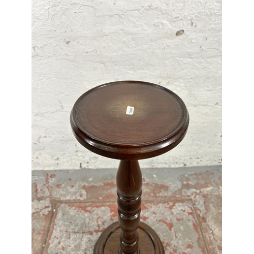 50 - A mahogany jardinière stand - approx. 78cm high