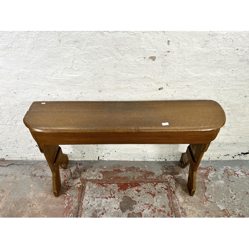 62 - An early/mid 20th century pine organ bench - approx. 71cm high x 130cm wide x 30cm deep