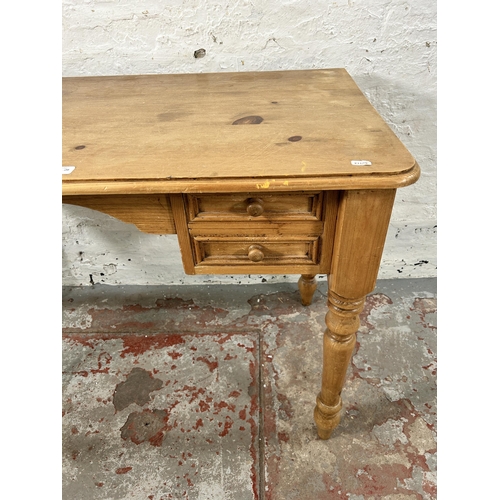 192 - A Victorian style pine writing desk - approx. 76cm high x 106cm wide x 56cm deep