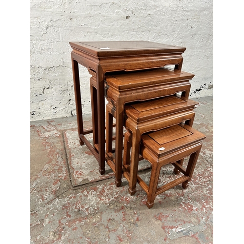 196B - A Chinese hardwood quartetto nest of tables