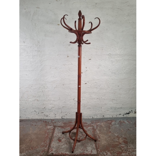 75A - A Thonet style bentwood coat stand - approx. 192cm high