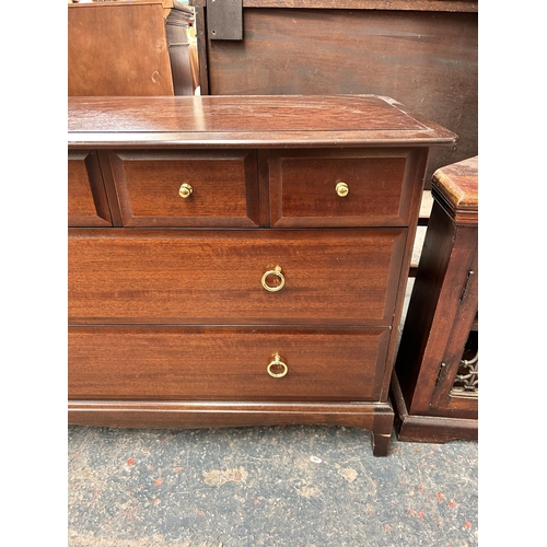 208 - A Stag Minstrel mahogany chest of drawers - approx. 72cm high x 107cm wide x 46cm deep